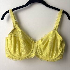 Auden lemon lime chartreuse lace bra
